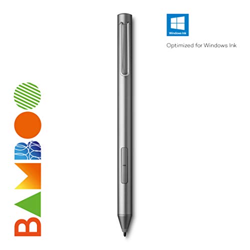 Wacom Bamboo Ink - Lápiz Digital, para una Escritura y redacción de Notas Natural en Dispositivos Aptos para lápices con Microsoft Windows 10 y Pantalla táctil, Compatible con Windows Ink, Color Gris