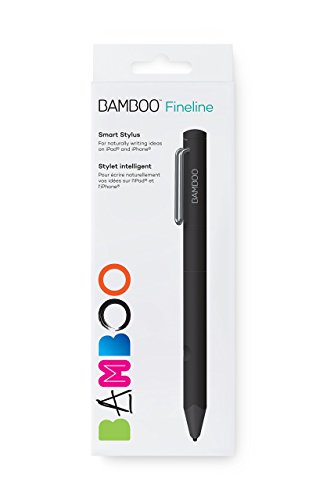 Wacom CS-610CK Bamboo Stylus Fineline 3 - Lápiz Digital para iPad e iPhone, Punta Extra Fina, Color Negro