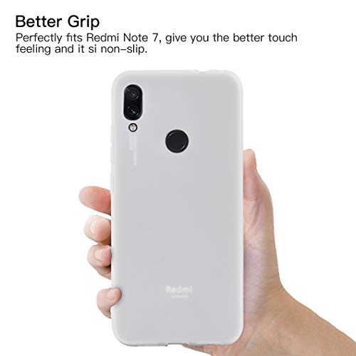 Wanxideng - 6X Funda Xiaomi Redmi Note 7, Carcasa en Silicona - [ Negro + Blanco Translúcido + Rojo+ Rosado+ Menta Verde + Azul Claro ]