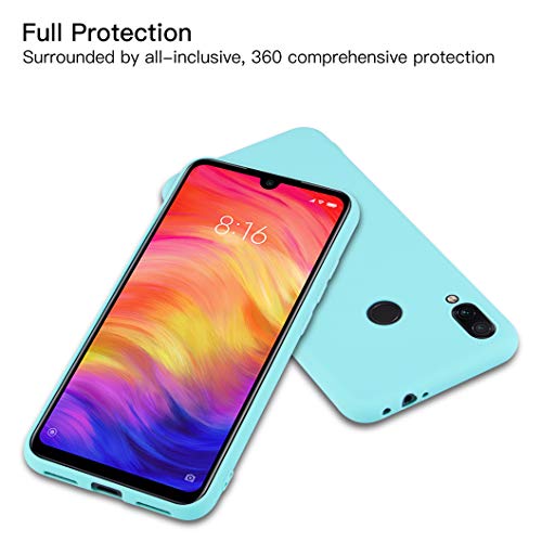 Wanxideng - 6X Funda Xiaomi Redmi Note 7, Carcasa en Silicona - [ Negro + Blanco Translúcido + Rojo+ Rosado+ Menta Verde + Azul Claro ]