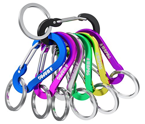 WAPAG Mosquetón 5cm Mini Llavero Primavera Acortar Gancho Llavero para Llaves Otros Artículos Pequeños Diariamente Adentro o Vida al Aire Libre Clasificación para Hamacas Cámping Senderismo (7Color)