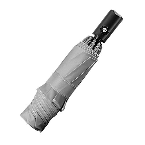 Warmwin 2020 Nuevo Tipo Paraguas automático Reflex Business Paraguas con Tira Reflectante Paraguas para Hombres y Mujeres Rain Gear-Grey