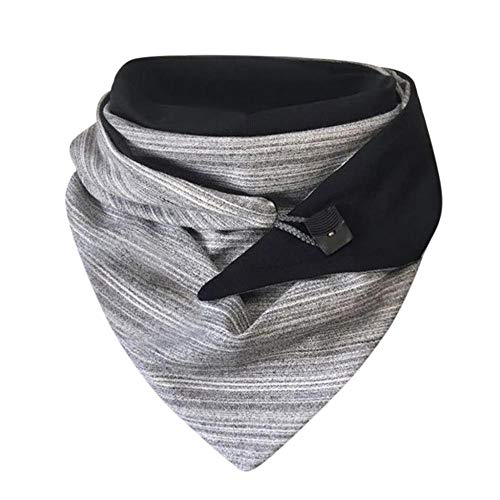 Warmwin Chal cálido contaminado para Mujer Estampado de Lunares de Primavera botón Chal cálido Informal Envuelto en una Bufanda Suave Chal Simple y de Moda-Z_One Size