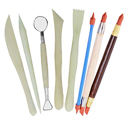 Wartoon 38Pack herramientas de escultura con bolsa reutilizable para cerámica de cerámica de arcilla polimérica. Arte de cerámica.