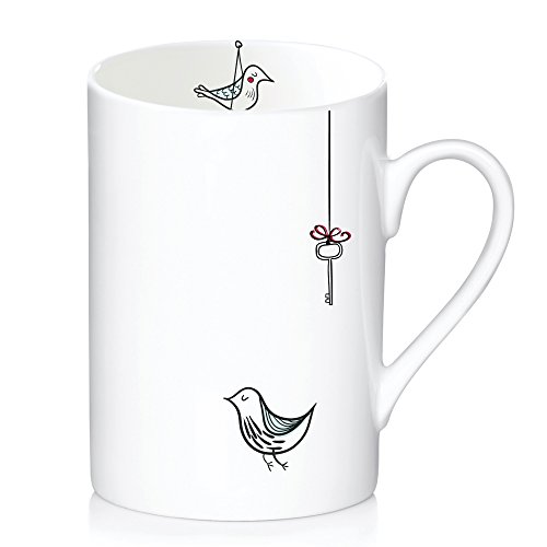 We Love Home - Taza Mug de Porcelana 25 cl. Estilo nórdico Modelo Birds