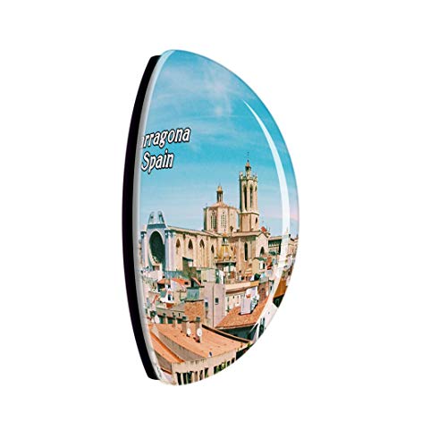 Weekino Catedral de España, Tarragona Imán de Nevera 3D de Cristal de la Ciudad de Viaje Recuerdo Colección de Regalo Fuerte Etiqueta Engomada refrigerador
