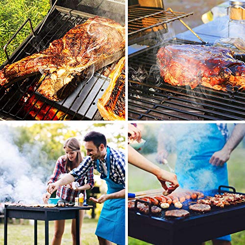 WELLXUNK Acero Inoxidable Ahumador,ahumador Barbacoa Gas, Caja de Ahumador de Barbacoa,Accesorios de Barbacoa,para Parrilla de Gas, Hogar, Jardín, Exterior, Plata