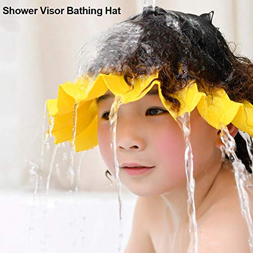 wenhe - Gorro de ducha para bebé, impermeable, protección auditiva, ajustable, para niños