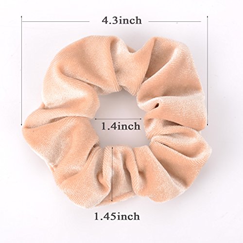 Whaline 12 Piezas Scrunchies de Pelo, Coleteros Elásticos para Mujeres y Chicas, Bandas de Bobble de Terciopelo Suaves, 12 Colores