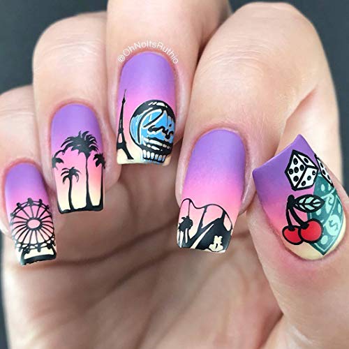 Whats Up Nails - A004 Sin City Life Stamping Plate For Nail Art Design