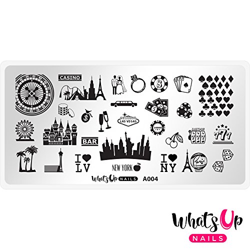 Whats Up Nails - A004 Sin City Life Stamping Plate For Nail Art Design