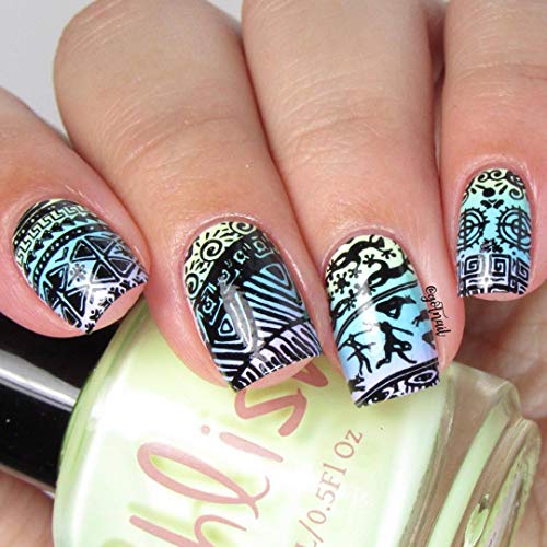 Whats Up Nails - A006 A Walk on the Wild Side Stamping Plate for Nail Art Design