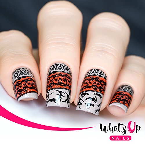 Whats Up Nails - A006 A Walk on the Wild Side Stamping Plate for Nail Art Design