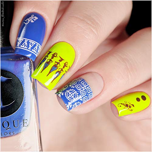 Whats Up Nails - A006 A Walk on the Wild Side Stamping Plate for Nail Art Design