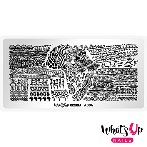 Whats Up Nails - A006 A Walk on the Wild Side Stamping Plate for Nail Art Design