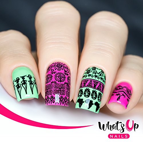 Whats Up Nails - A006 A Walk on the Wild Side Stamping Plate for Nail Art Design