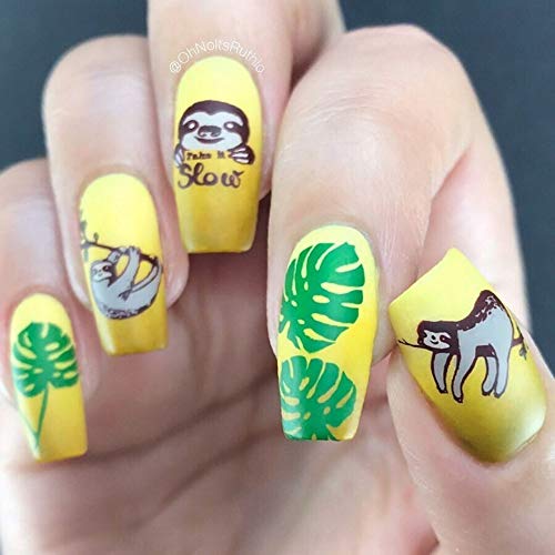 Whats Up Nails - A015 Amazonian Cuddlers Stamping Plate for Nail Art Design