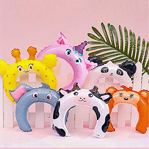 whatUneed Diademas Decorativas de Arriba, 36 Unids Foil Cartoon Animal Oreja Globos para niños Fiesta de cumpleaños Decoraciones, Apoyos de Rendimiento para niños de Kindergarten (36pcs)