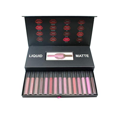 whobabe huda16 Lippenstift Juego 16 Matte brillo de labios Colores 16