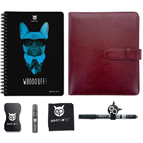 whynote sku244 bloque Note reutilizable a infinito Book formato A5 Full Pack Bulldog Burdeos