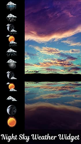 Widget meteorológico del cielo nocturno