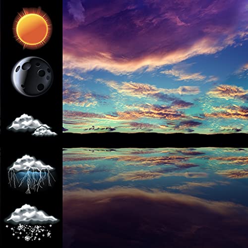 Widget meteorológico del cielo nocturno