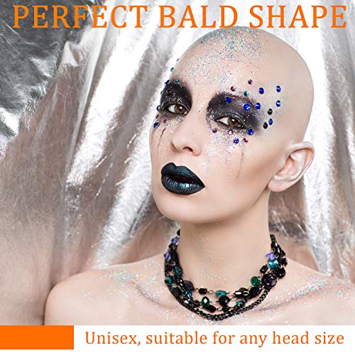 WILLBOND Gorro de Calva de Látex Grueso Gorra de Peluca Cráneo de Piel Gorra de Disfraz para Niños Adultos (Color de Piel)