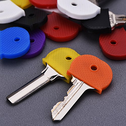 Willbond Juego de Cubierta de Llave de 24 Piezas Tapa de Llave Flexible para Fácil Identificación de Llaves de Puerta, 8 Colores