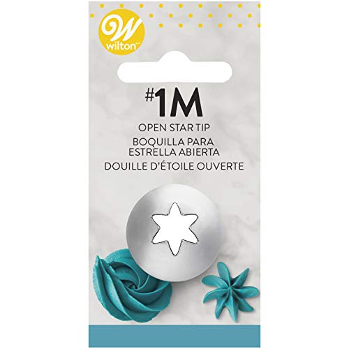 Wilton # 1M Boquilla para decoración, diseño de Estrella Abierta, Acero Inoxidable, Centimeters