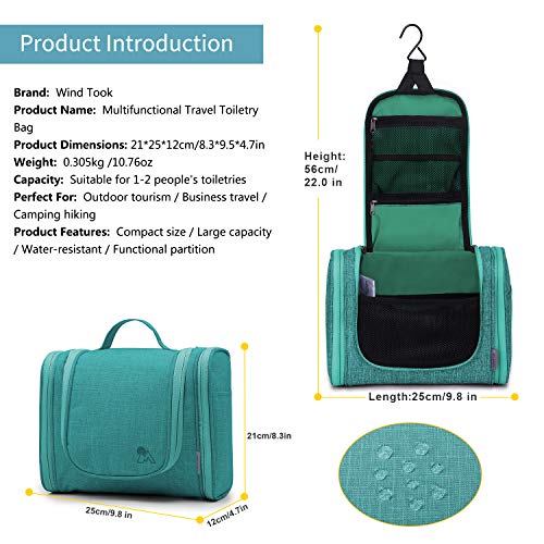 Wind Took Neceser Maquillaje Neceser de Viaje con Colgar Neceser Hombre Bolsas de Aseo Neceser Mujer cosméticos Organizador Accesorios de baño