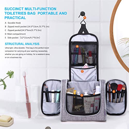 Wind Took Neceser Maquillaje Neceser de Viaje con Colgar Neceser Hombre Bolsas de Aseo Neceser Mujer cosméticos Organizador Accesorios de baño