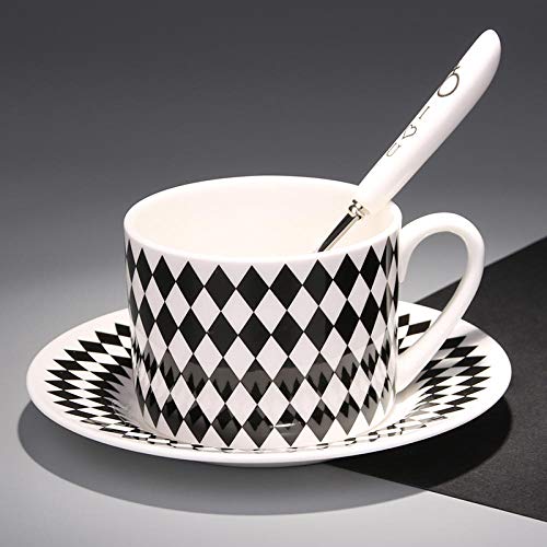 wknbb Nórdico Blanco Geométrico Bone China Cup Juego De Taza Y Plato De Café Tazas De Té Japanese Teacups Bone China Saucer Set 2020 Nuevo Ii50Byd-Style5