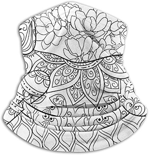 WlQshop Calentadores de Cuello Coloring Pig Carpet Flowers Neck Gaiter Mascarilla Bufandas Headband For Men Women Sun UV Wind Dust Protection Skiing Riding Running