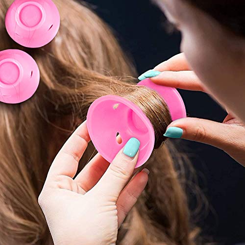 Wodasi 20 Pcs Rulos para el Pelo de Silicona, Rizador de Pelo Mágico de Silicona, Flexibles Rizador Pelo Rulo Silicona Rulos Magicos Cabello, Sin Calor Suaves Bigudies Pelo Herramientas DIY