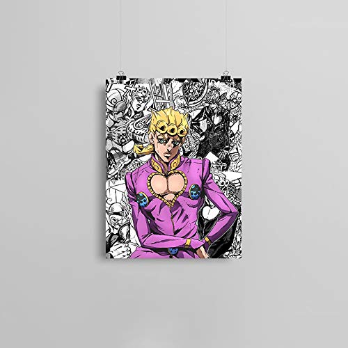 wojinbao Sin Marco Giorno Giovanna JoJo's Bizarre Anime Canvas Poster Painting Wall Art Decor Sala de Estar Dormitorio Estudio Decoración del hogar Impresiones