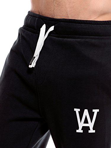Woldo Athletic - Pantalones largos de deporte para hombre negro M