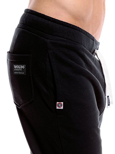 Woldo Athletic - Pantalones largos de deporte para hombre negro M