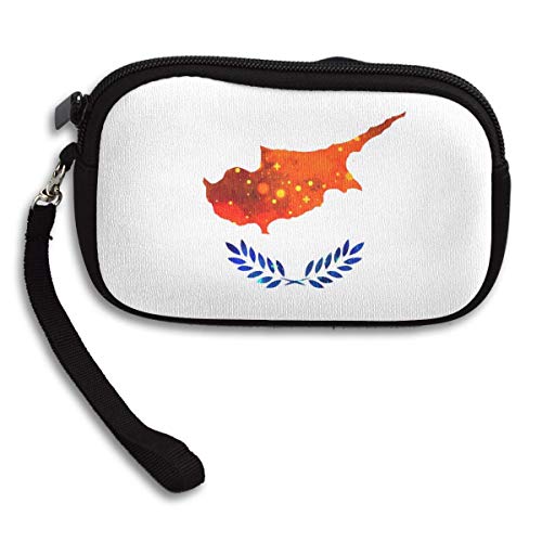 Women Wallet,Monedero De La Bandera Estrellada De La Bandera De Chipre, Carteras De Las Mujeres De La Impresión para Las Compras del Partido Que Caminan,15x9.5x2cm