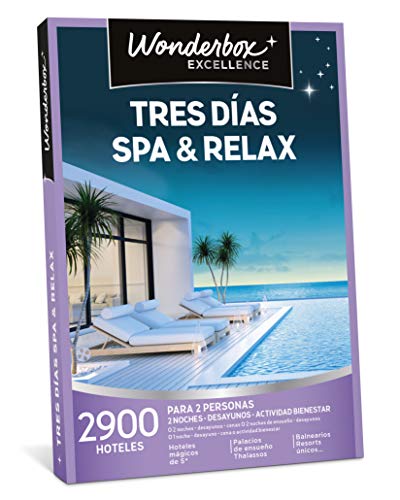 WONDERBOX Caja Regalo - Tres DÍAS SPA & Relax - Dos Noches con desayunos y Actividad Bienestar o más Opciones a Elegir Entre 2.900 hoteles para Dos Personas.
