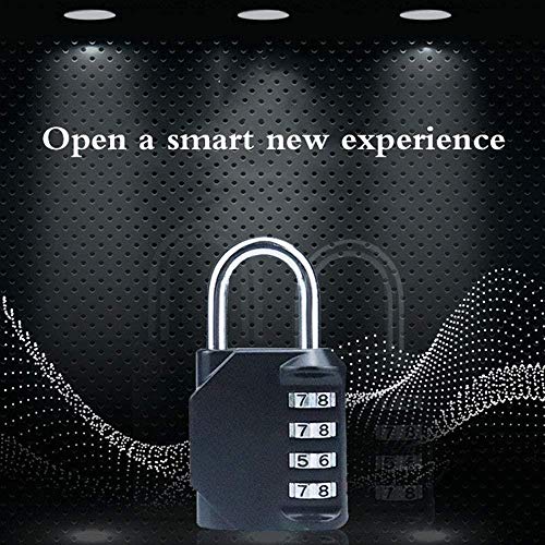 Woodtree Candado al Aire Libre, Candado por un Tiempo Locker candado Prueba con 4 dígitos Suave Bloqueo de la marcación de código for candados de combinación Maletas de Viaje