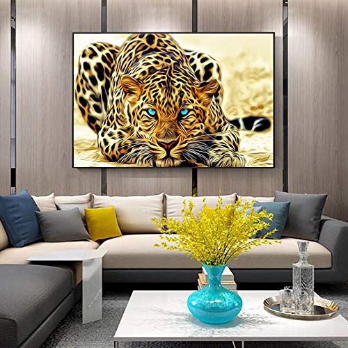 wopiaol Carteles e Impresiones Leopard Animal Print Canvas Painting Wall Art Pictures for Living Room Home Decor60x90cm(Sin Marco)
