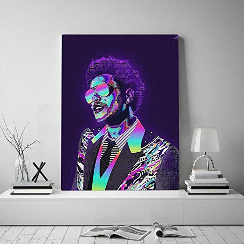 wopiaol Sin Marco The Weeknd Poster en Lienzo Pintura Wall Art Decor Sala de Estar Dormitorio Estudio Decoración para el hogar Impresiones