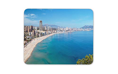 WOTAKA Alfombrilla de ratón,Hermosa Benidorm,Goma Antideslizante Rectangular para Escritorio,portátil,Oficina,Trabajo,9.5"x7.9"