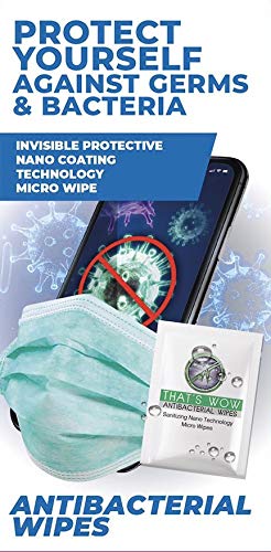 WOW FIX IT - That's Wow Toallitas antibacterianas Protectoras de Pantallas 97.5% efectivas Disponibles para iPhone, Smartphones, Tablets, PCs y Mac.