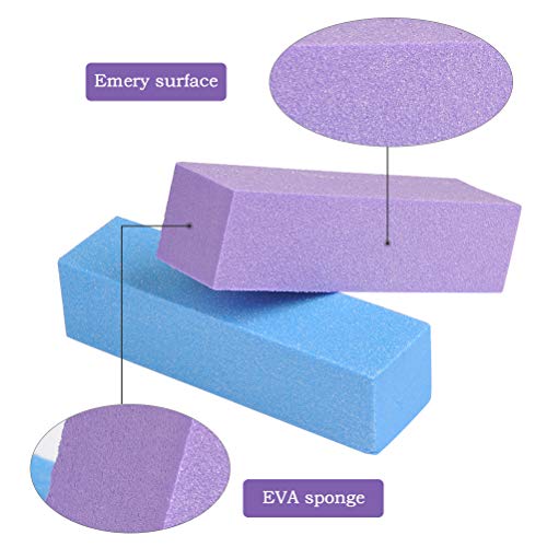 WOWOSS 14Pcs Bloque Pulido Limas de Uñas de Búfer Bloque de Pulido de Uñas Arte para Pulir y Reparar Superficies Irregulares de Uñas