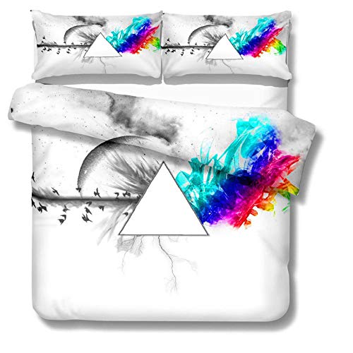 WPHRL 3D Juego de Ropa de Cama Funda de edredón Microfibra Icono de Banda de Acuarela Imprimiendo Funda nórdica y Funda de Almohada 2 Piezas Viernes Negro de navidad220x240cm