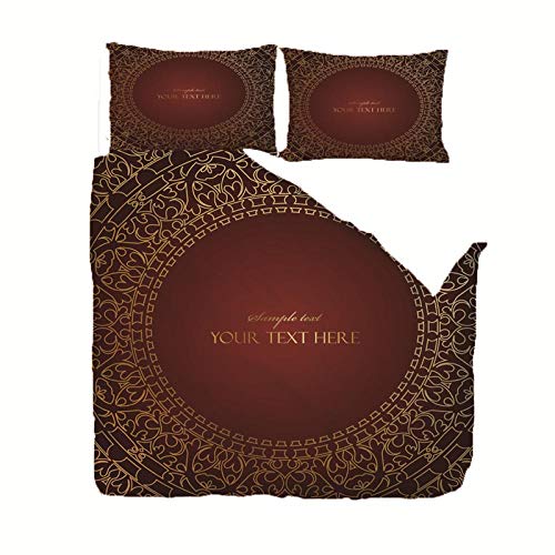 WPHRL Bedding Juego de Funda de Edredón Pintura al óleo Vino Tinto bronceador Microfibra Funda de Nórdico y Fundas de Almohada 200x200cm