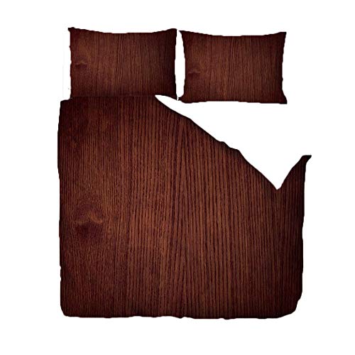 WPHRL Funda nórdica Set Juego de Cama de Vino Tinto Grano de Madera Impresos en 3D con 2 Fundas de Almohada con Cierre de Cremallera Viernes Negro de Navidad 220x240cm