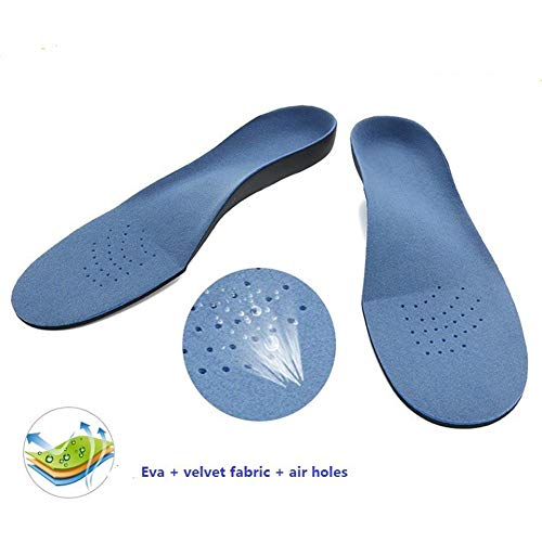 WSN Plantillas de Soporte de Arco Plantilla ortopédica, ortesis de Soporte de pie Plano para la Fascitis Plantar para aliviar el Dolor de talón, Unisex 1 par,L
