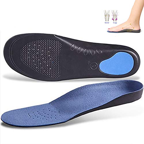 WSN Plantillas de Soporte de Arco Plantilla ortopédica, ortesis de Soporte de pie Plano para la Fascitis Plantar para aliviar el Dolor de talón, Unisex 1 par,L